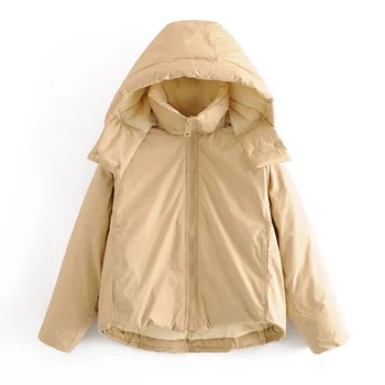 

Winter Thick Warm Parkas Women Fashion Hooded Jackets Elegant Ladies Zipper Long Sleeve Coat Casual Girls Outerwear