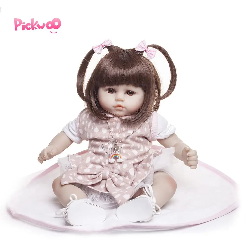 Pickwoo bebes кукла-реборн 48 см куклы для маленьких девочек Мягкие силиконовые Boneca reborn Brinquedos Bonecas подарки на день детей игрушки
