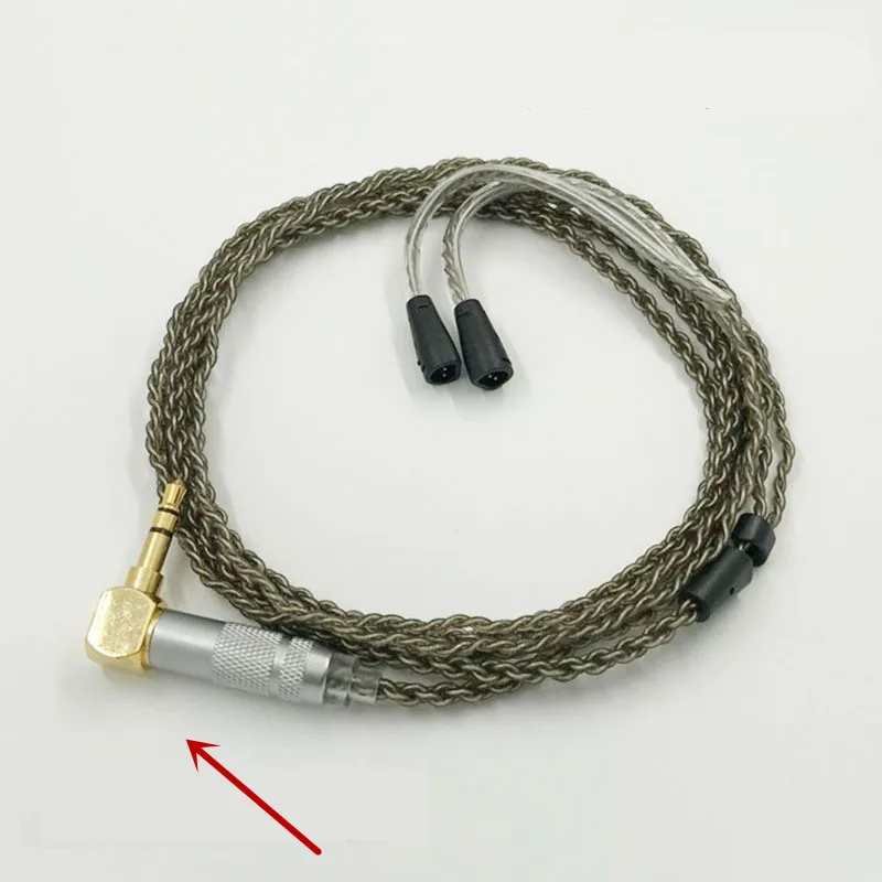 Replacement Audio Cable for Sennheiser IE8 IE80 IE8i Headphones Upgrade Cable Silver Plated Cord Wire Black 23 AugT0