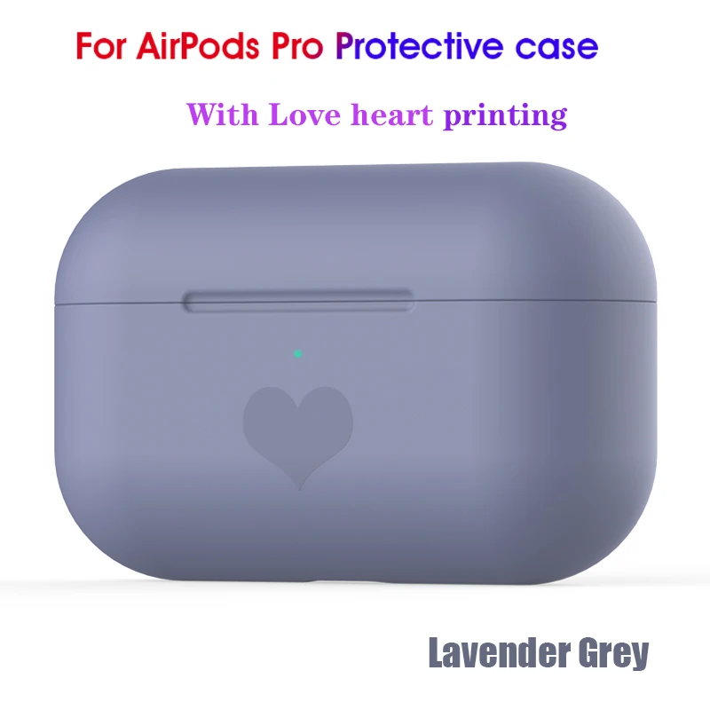 Силиконовый чехол для наушников для Apple AirPods Pro, чехол, коробка, милый чехол с сердечком, мягкий чехол для AirPods Pro 3, чехол для пары, Капа