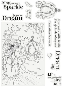 

girl Clear Silicone Stamp / seal for DIY Scrapbooking / Album Decorative Clear Stamp Sheets A251