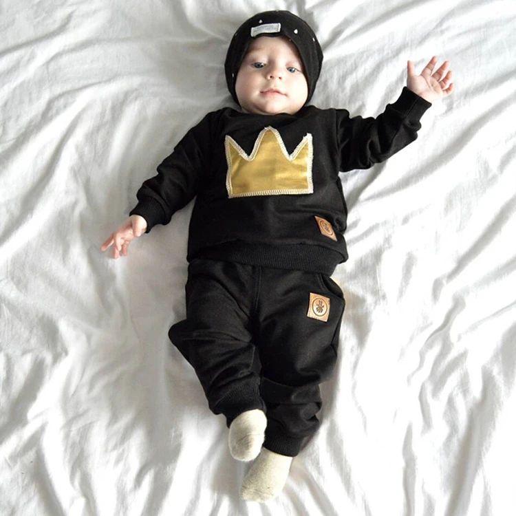 CYSINCOS комплект одежды из мягкого хлопка для маленьких мальчиков, осенняя одежда для новорожденных, топы с длинными рукавами+ штаны, спортивный костюм из 2 предметов для малышей 3-24 месяцев