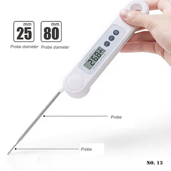

Digital Food Thermometer Folding Probe BBQ Meat Thermometer for Milk Water Oil Kitchen Cooking Tools Temperature Detector Tool