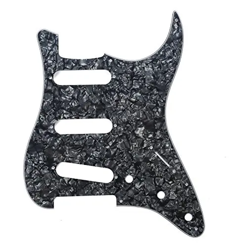 Темно-серый 3Ply 3S 11 отверстий электрогитара Strat Pickguard царапина пластина американский стандарт гитарные части - Цвет: Темно-серый