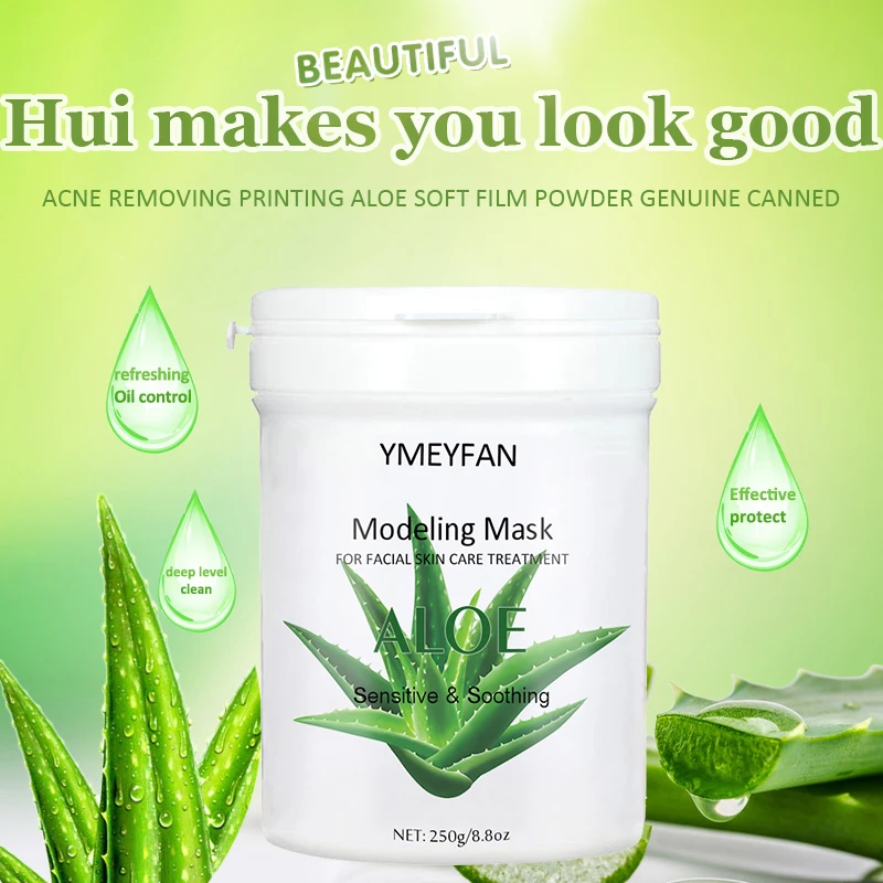 

250G/Jar Natural Aloe Vera Plante Modeling Mask Powder Facial Mask Deep Cleansing Pores Repair Moisturizing Face Mask Skin Care