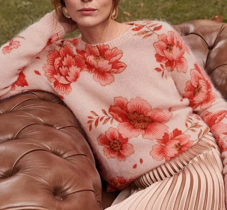 

Women Round-neck Jumper Leonard Jumper Multicoloured Floral Print Chic Round Neck Pullovers