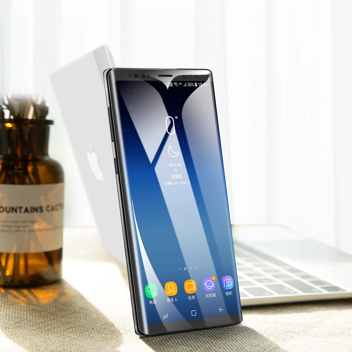 Гидрогелевая пленка Rock для Samsung Galaxy Note 8 мягкая ТПУ Защитная с полным покрытием