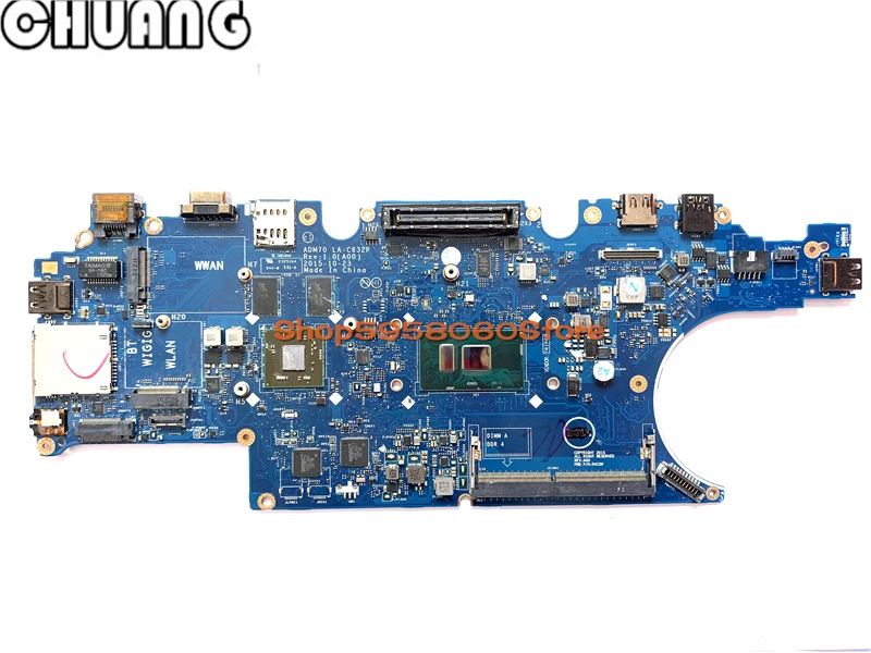 Материнская плата для ноутбука Dell Latitude E5470 с SR2F1 I7-6600U CPU CN-0NR58R 0NR58R NR58R ADM70 LA-C632P REV: 1 0