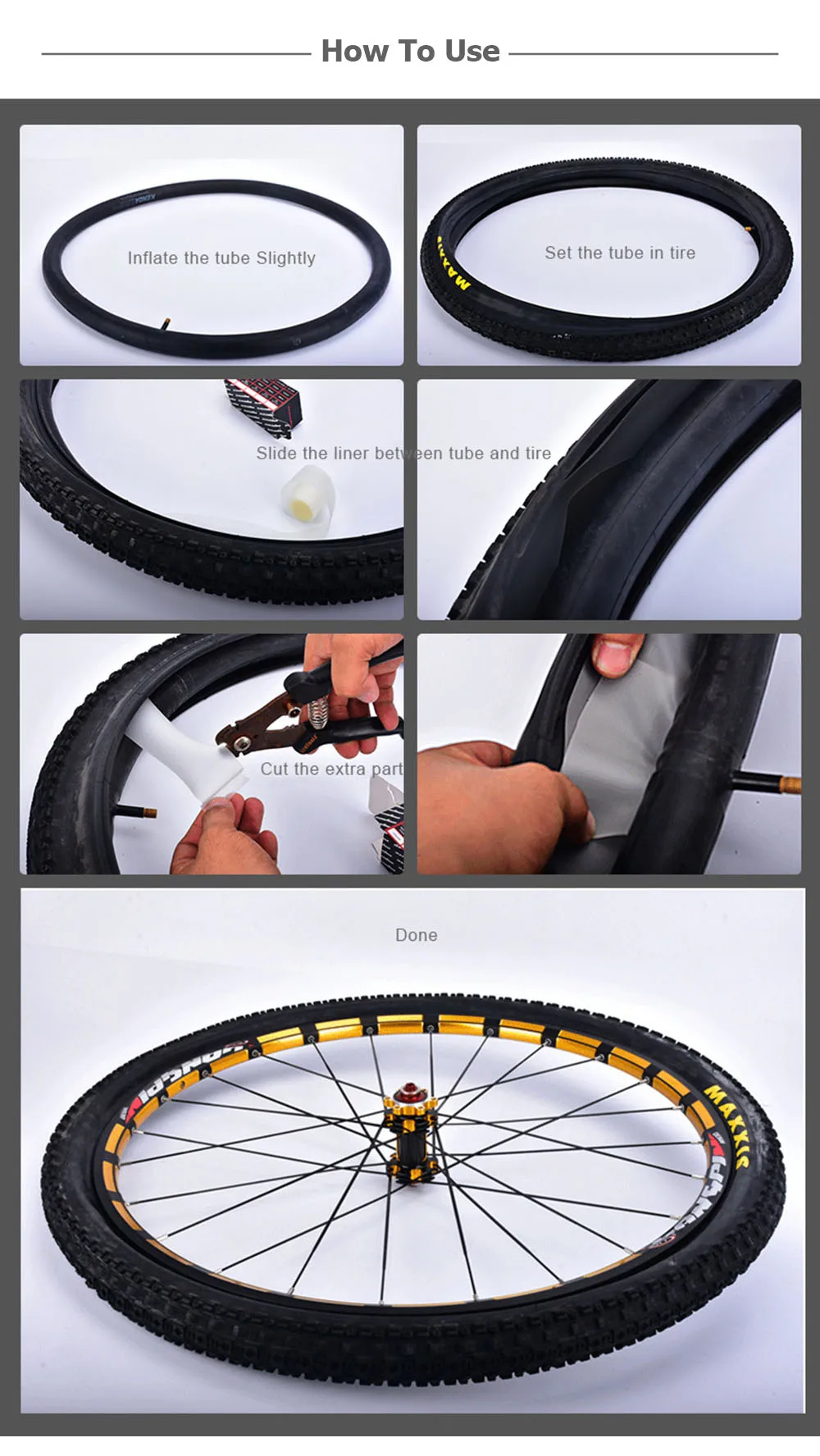 Bicycle Tire Liner Puncture Pad 2pcsset MTB Road Bike Tire Stab Anti-Rolling Pad For 700C 26 27.5 29 Tire Liner Mat BC0259 (5)