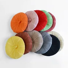 Doitbest/от 3 до 8 лет, осенние детские полосатые береты, зимняя теплая вязаная детская шапка, шапка, берет для мальчиков и девочек