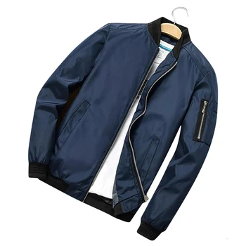 

BONJEAN Men's Casual Jackets Spring Autumn Coats and Outerwear Stand Collar Fashion Jacket for Male Long Sleeve Slim Coat BJ1976