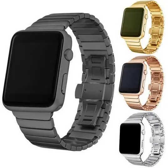 Роскошный ремешок для наручных часов из нержавеющей стали iwatch Apple watch 42 мм 38 40 44