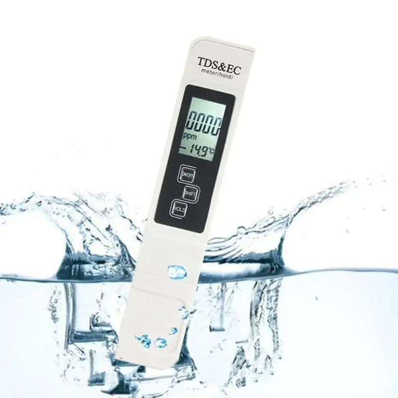 

Portable Digital TDS Meter Tester Accurate 0-9990 PPM Temp Water Tester Water Quality Purity Filter EC Tester Testing Pen