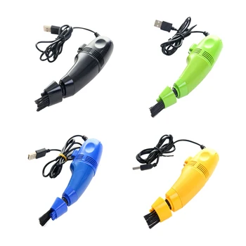 

High Quality 1PC Mini Vacuum USB Keyboard Cleaner PC Laptop Brush Dust Cleaning Tool Multiple Brushhead 4 Color