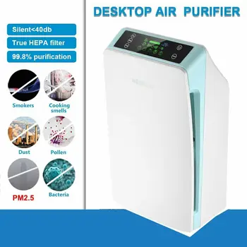 

WEOOLA Home Air Cleaner Purifier with True HEPA Filter Actived Carbon Layer Smoke Eater Indoor Dust Remove Cleaner