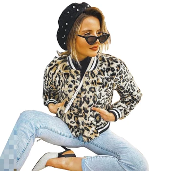 

Sale 2020 Autumn Casual Comfort Women Ladies Leopard Printed Jackets Autumn Warm Female Zipper Stitch Trendy Girls Jacket D30