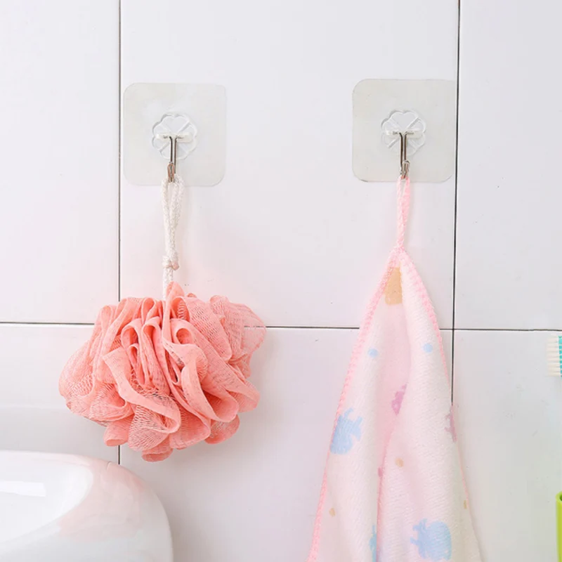 

4Pcs Strong Suction Cup Sucker Transparent Wall Hooks Hanger For Kitchen Holder Bathroom Accessories Wall Storage Hangers