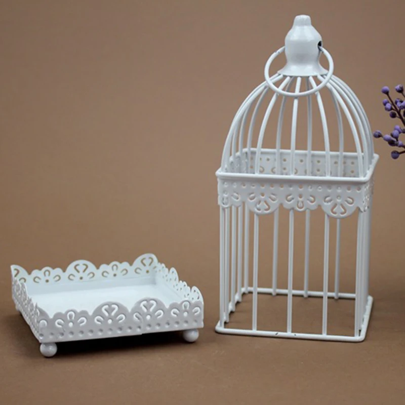 1pc 8cmx17.5cm Windproof Retro Candlestick Hanging Bird Cage Lantern Candles And Holders Home Party Ornament Decor