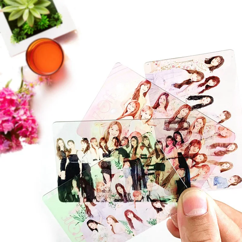 4 шт. K-pop BLACKPINK TWICE GOT7 TXT SEVENTEEN IZONE ПВХ прозрачная подвесная Фотокарта альбом Фотокарта для фанатов коллекция подарок