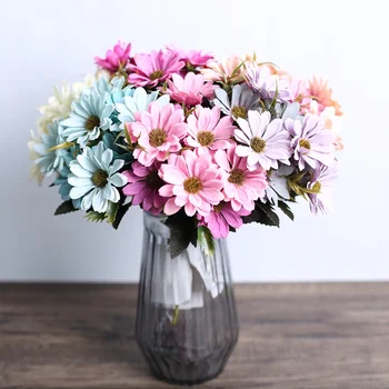 

1 bundle Silk Gerbera vases for home decoration accessories wedding decorative flower Bridal bouquet material artificial flowers