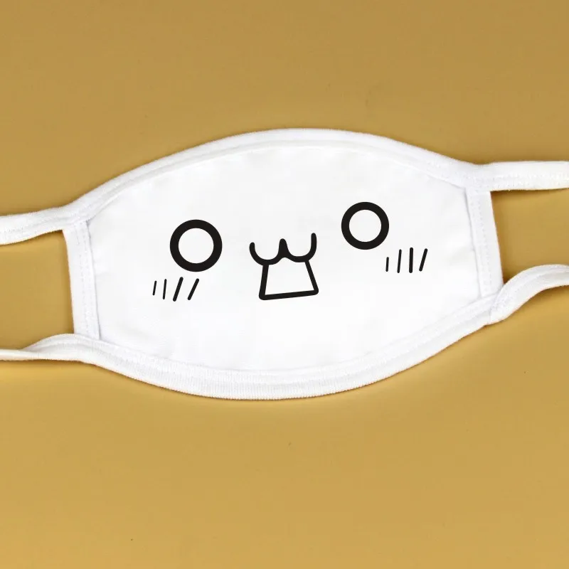 Маска для лица аниме мультфильм рот Муфельная маска для лица покрытие для велоспорта против пыли хлопок лицевая Защитная крышка маски - Цвет: 7KZ-white3047