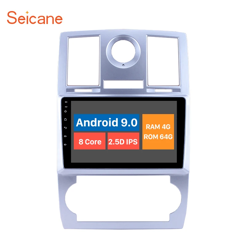 Seicane Android 9,0 Quad-core/8-ядерный автомобильный радиоприемник с навигацией GPS мультимедийный плеер для 2004 2005 2006 2007 2008 Chrysler осина 300C