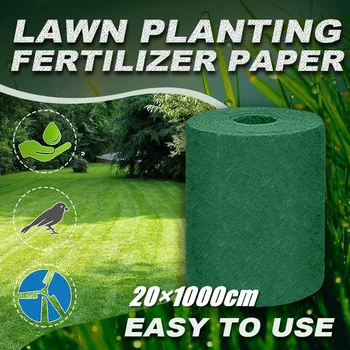 

20×1000cm Grass Seed Mat Fertilizer Garden Picnic Degradable Gardening Lawn Planting Mat Grass Growing Pad Lawn Planting Blanket