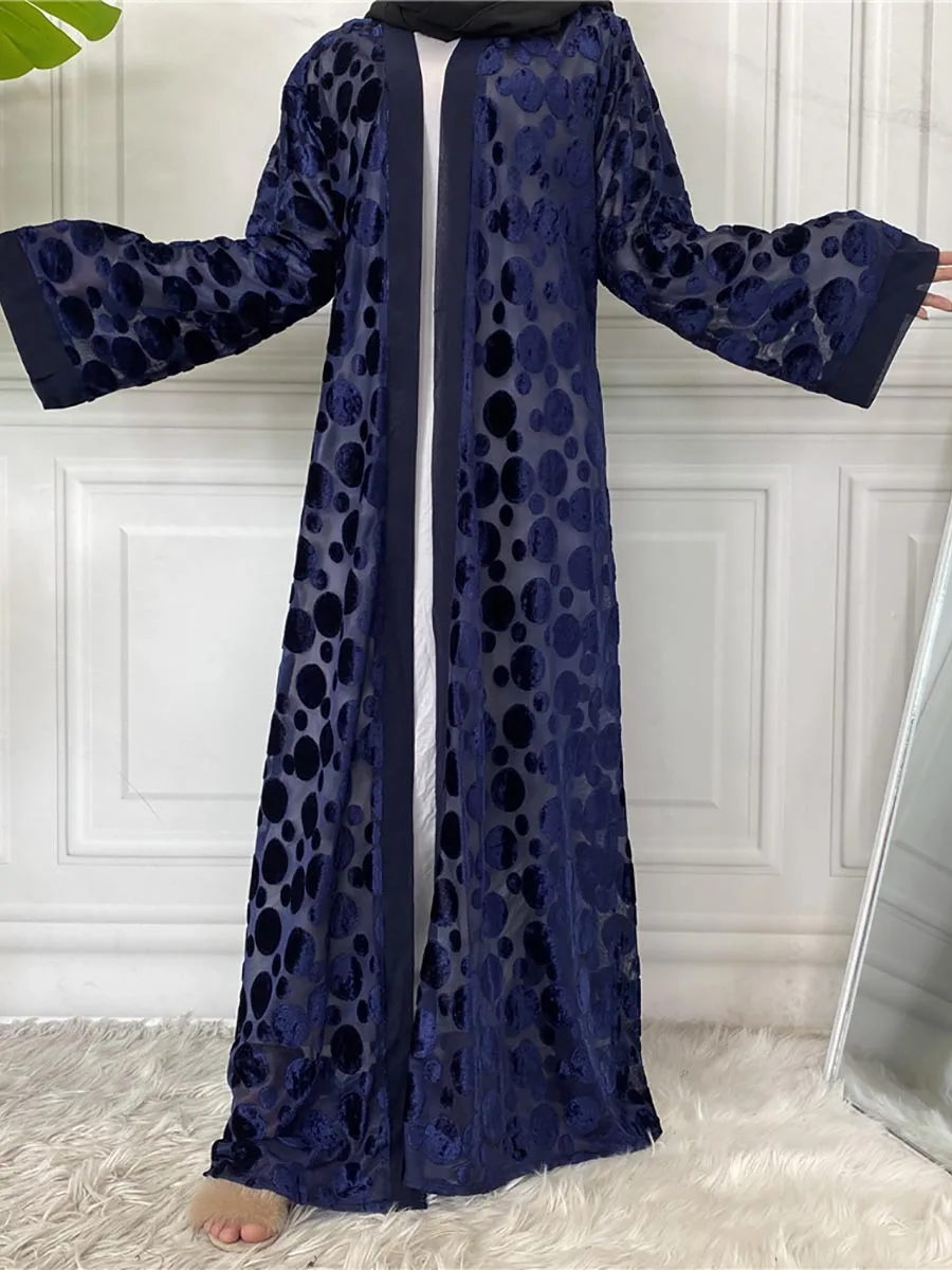 1818#New Fashion Muslim Eid Dubai Abaya - CHAOMENG MUSLIM SHOP