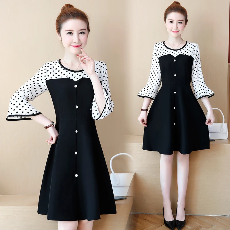 Женское платье больших размеров L-5XL блузки blusas fat XXL XXXL 3XL XXXXL 4XL женские офисные деловые Свободные повседневные платья для женщин