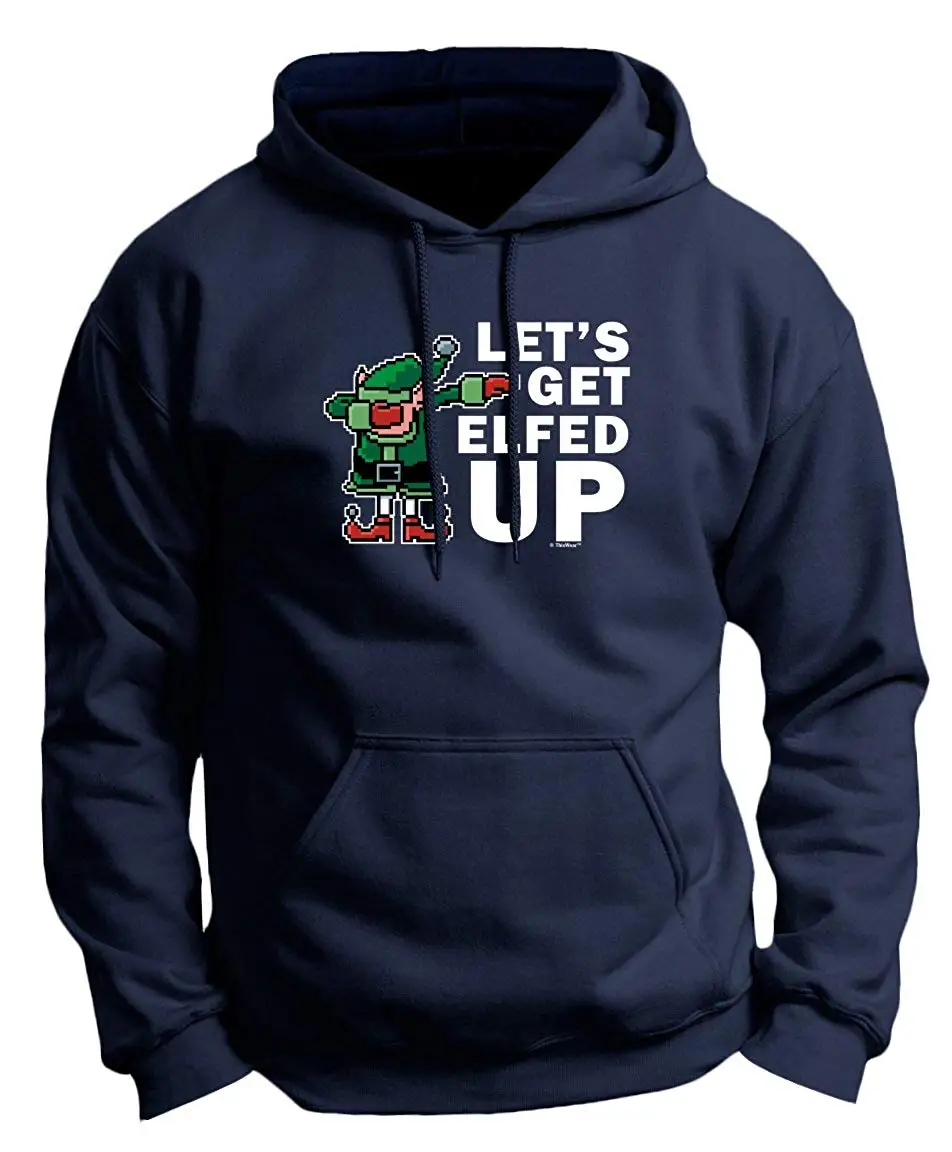 Dabbing Santa's Elf Let's Elfed Up Premium толстовка с капюшоном Мужская Женская толстовка с капюшоном