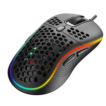 

M2 New Lightweight Wired Mouse Hollow-out Gaming Mouce Mice DPI Adjustable USB Wired Gaming Mouse for Desktop Laptop