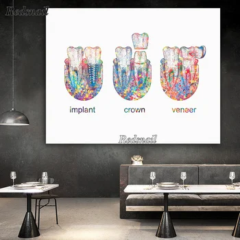 

WANGART colorful Tooth Dental Wall Art Diy Diamond Painting Tooth 5D Diamond Embroidery Mosaic Dentist Gift Clinic Decor EE737