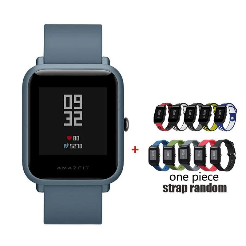 Смарт-часы xiaomi Huami Amazfit Bip lite, Bluetooth, умные часы huami amazfit BipLite, монитор сердечного ритма, 45 дней - Цвет: BIP-Lite-blue