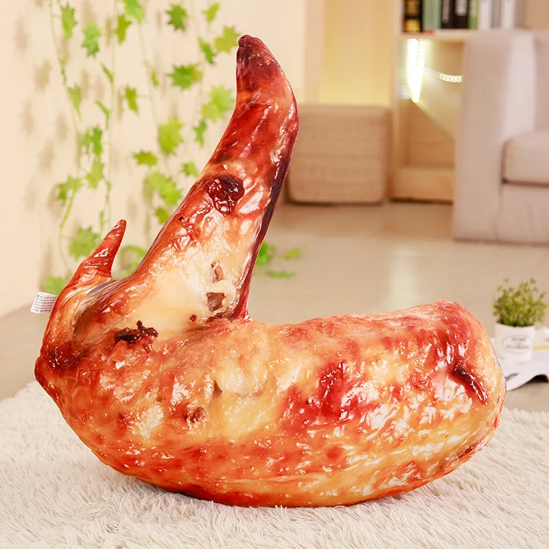 Orlean roasted wing Птица рыба запеченная еда плюшевая кукла сад барбекю Декор реквизит взрослые игрушки Sweetbell Redpepper кальмар колбаса закуски подушки - Цвет: Orlean roasted wing