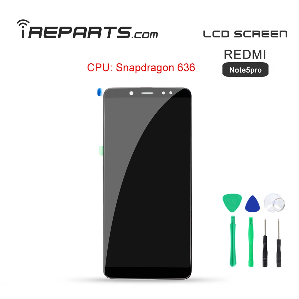 

IREPARTS Display LCD for Redmi Note5 Pro Replacement Touch Screen for Xiaomi Redmi Note 5 CPU Snapdrogan 636 + Free Install Tool