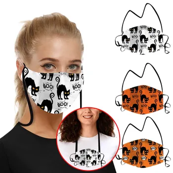 

Unisex Breathable 3pcs Adult Printed Mouth Masks for Protection Face Mask Washable Earloop Mask Protective PM 2.5 Dust Mask