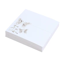 JEYL 60x бабочка цветок место номера стола гостя сидения имя карты для украшения свадебной вечеринки(белый
