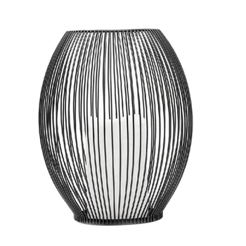 

Vintage Iron Candle Holder Creative Wedding Candle Holder Ornaments for Candlelight Dinner and Home Decor,Black,8 In