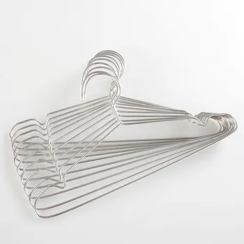 

10pcs Stainless Steel Home Clothes hanger Adult slip-resistant metal hanger clothes hanging silver hangers for clothes#1124g25