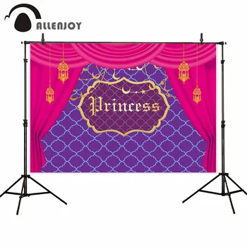 

Allenjoy Diwali Wallpaper Golden Lantern Star Moon Purple Lattice Princess Baby Shower Backdrop Decoration Birthday Party Banner