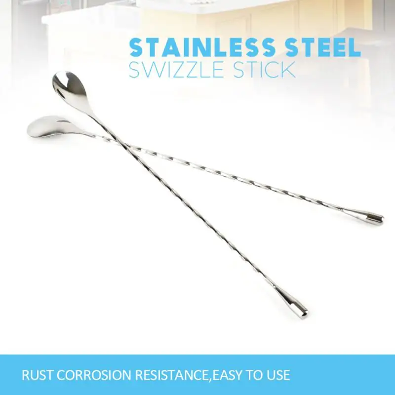 1 Pcs Stainless Steel Mixing Cocktail Spoon Spiral Pattern Bar Teadrop Spoon Stir Bar Tool Bartender Tools