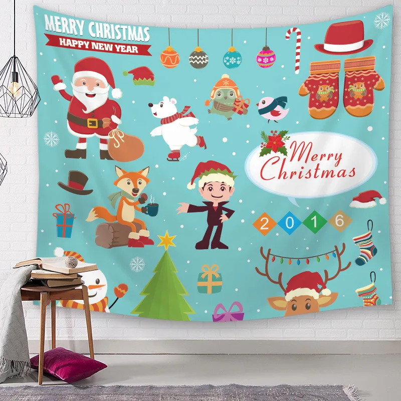 Elife Мандала Merry Christmas стены полиэстер Висячие хиппи пледы Луна Санта Клаус гобелен спальня одеяло пляжные полотенца