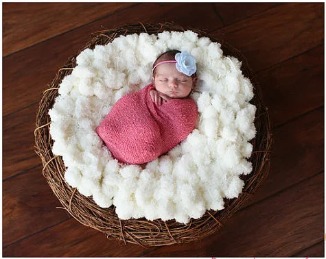 

2016 New Style Studio Photography for Children Blanket Newborns Sweater Set Handmade Yarn Weaving Infant Photo Shoot Blanket
