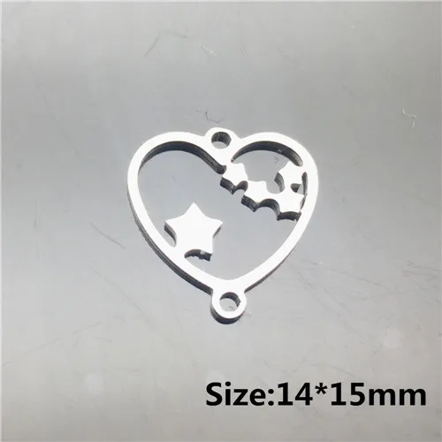 I-star heart10pcsSS LJJAGLL металлического сплава 10/20 шт./лот Винтаж микс ювелирные соединители для Diy браслет бижутерия ручной работы талисманы изготовления ювелирных изделий ALJQ018 - Цвет: I-star heart10pcsSS
