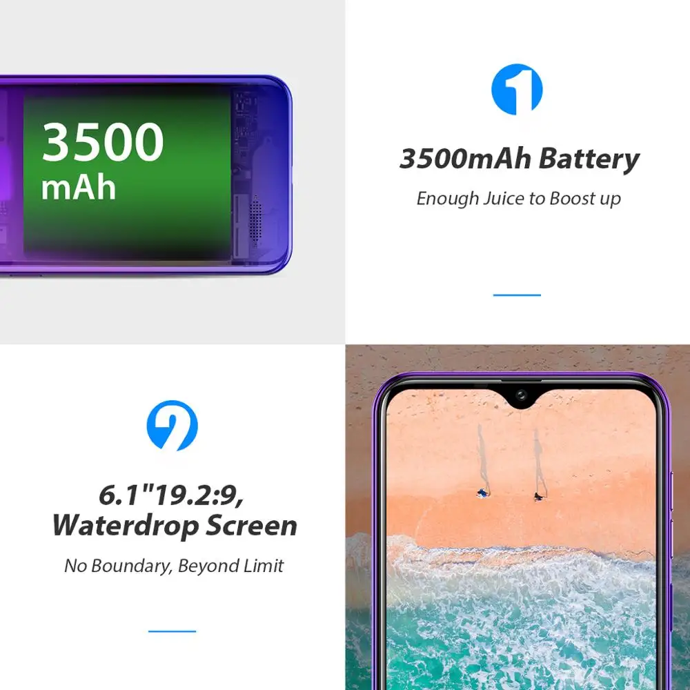 Мобильный телефон Vernee M7 Android 9,0, 4 ГБ, 64 ГБ, 6,1 дюймов, экран в виде капли воды, MTK6761, четыре ядра, отпечаток пальца, распознавание лица, 4G, LTE, смартфон