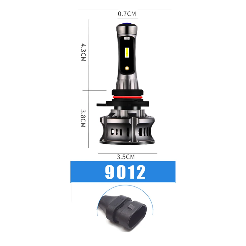 9012 Daily lamp DDAI супер яркая Автомобильная csp led H7 Лампа для vw JETTA BORA GOLF Аксессуары для автомобилей H4 H1 H3 H11 H8 bonbillas 9005 HB3 турбо светильник - Испускаемый цвет: 9012 Daily lamp
