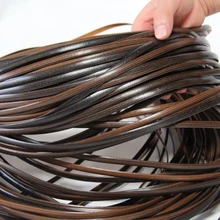 

10M Coffee gradient flat synthetic rattan weaving material plastic rattan for knit and repair chair table synthetic rattan