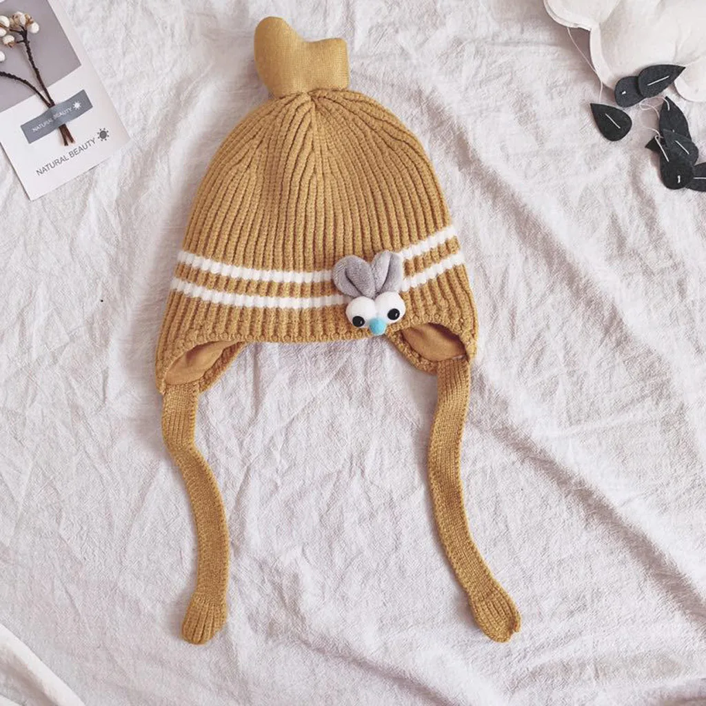 Зимняя милая детская шапка с оленьими ушками, Вязаная Мягкая шапка для маленьких мальчиков и девочек, детская шапочка, зимняя шапка для новорожденных