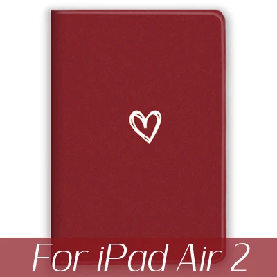 red for iPad Air 2 Для iPad 10,2 чехол ультра тонкий чехол для планшета защитный корпус из искусственной кожи смарт-чехол для iPad 2/3/4 9,7 5th 6th Air 1 2 iPad Mini 1 2 3 4 5 Funda - Цвет: red for iPad Air 2