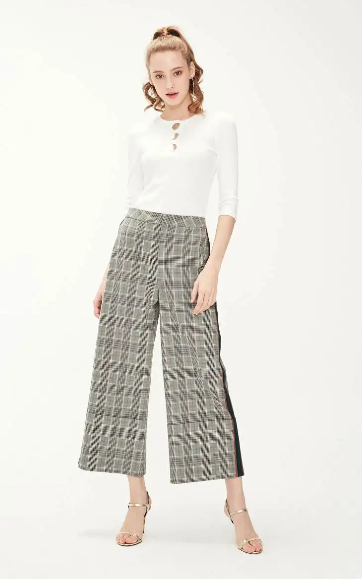 Vero Moda женские полосатые брюки с широкими штанинами | 319150516